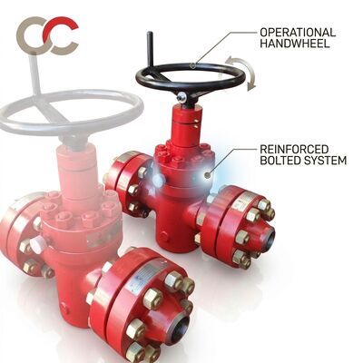 API 6A Valve de porte à tête de puits à flanc 2-1/16 pouces 5000 PSI PSL3 EE-NL Porte à double joint