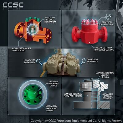 Clapet anti-retour en ligne à union marteau, norme API 6A, raccord Fig1502, 15000 psi, acier forgé pour opérations de fracturation